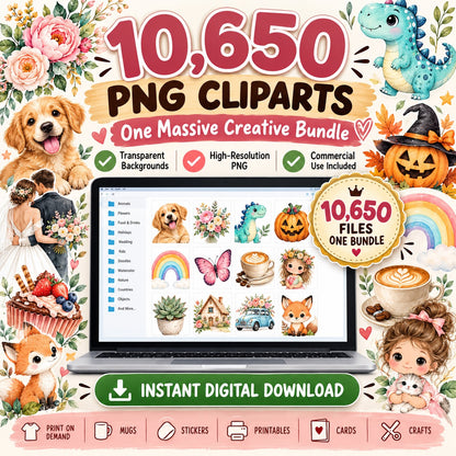 10,650+ PNG Clipart Mega Bundle