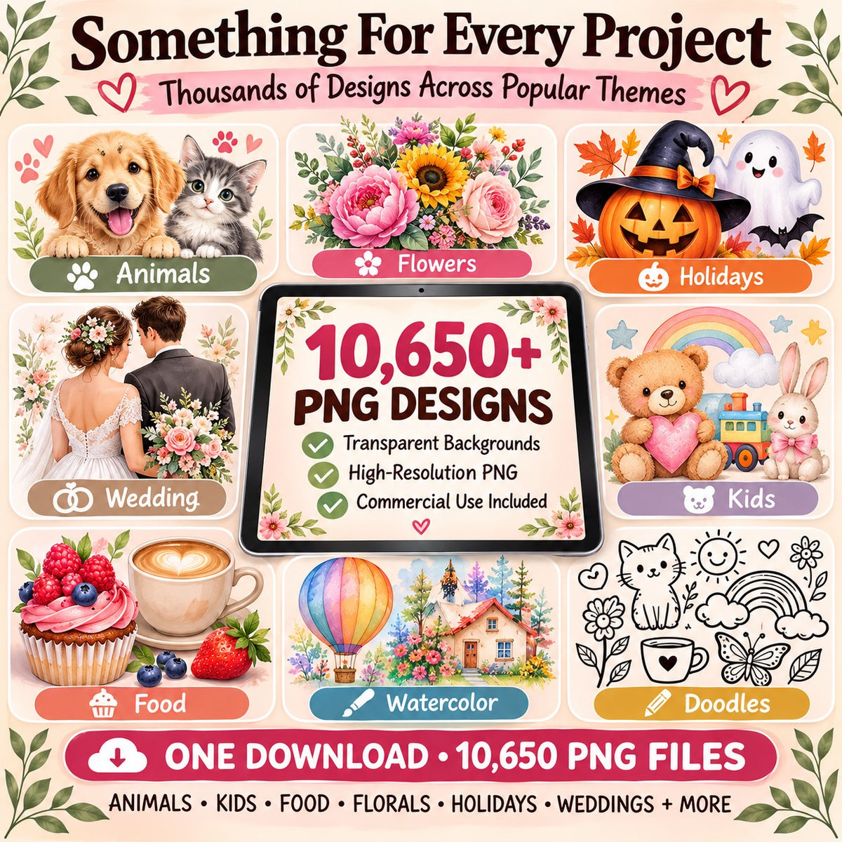 10,650+ PNG Clipart Mega Bundle