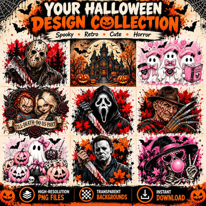 40 Halloween Horror PNG Bundle – Spooky Designs